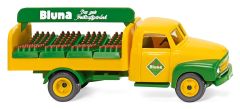 WIK035301 - Camion plateau de couleur vert et jaune - OPEL Blitz  BLUNA