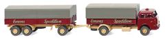 WIK041603 - Camion 4x2 MAN baché avec la remorque 3 essieux bachée