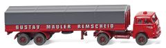 WIK051402 - Camion 4x2 MAN Pausbacke et semi bachée 2 essieux