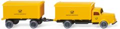 WIK055001 - Camion de la poste allemande 4x2 L5000 MERCEDES avec remorque 2 esieux