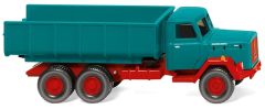 WIK064503 - Camion benne MAGIRUS de couleurs bleu et rouge