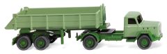 WIK067703 - Camion 4x2 MAGIRUS Saturn et benne 2 essieux basculante verte