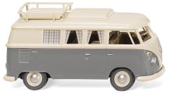 WIK079724 - Véhicule campingbus - Volkswagen T1 de couleur blanc perlé et gris