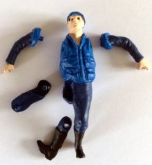 WM085B - Figurine qui monte les marches de couleur Bleu