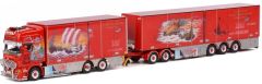 WSI01-1028 - Camion 6x2 SCANIA R Topline porteur combi remorque 3 essieux et dolly 2 essieux aux couleursTRANSPORT HARMA VIKING