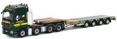 WSI01-1299 - Camion 8x4 MERCEDES Actros avec semi porte engins extensible aux couleurs transport ANDREY