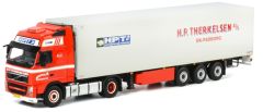 WSI01-1302 - Camion 4x2 VOVLO FH03 Globetrotter XL avec semi réfrigérante SCHMITZ CARGOBULL aux couleurs THERKELSEN