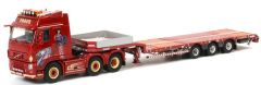 WSI01-1329 - Camion 6x2 VOLVO FH3 Globetrotter et remorque surbaissée NOOTEBOOM extensible 3 essieux aux couleurs ESSER