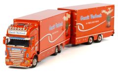 WSI01-1574 - Camion 4x2 porteur SCANIA R6 Topline avec remorque 2 essieux aux couleurs Gerrit Verbeek