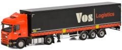 WSI01-1857 - Camion 4x2 SCANIA R13 Highline avec semi Vos Logistics bachée 3 essieux