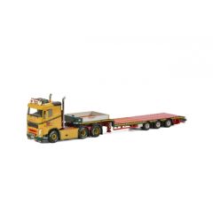 WSI01-1941 - Camion VOLVO FH4 6x4 avec semi extensible porte engin 3 essieux transport Wiklunds Akeri