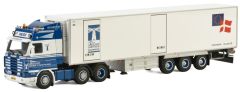 WSI01-2076 - Camion 6x2 SCANIA Streamline avec semi réfrigérante aux couleurs du transporteur EGON SORENSEN