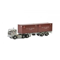 WSI01-2144 - Camion porte containeur Volvo F89 avec 2 containers 20ft aux couleurs du transporteur Polish Ocean Lines