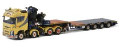 WSI01-2145 - Camion 8x4 VOLVO FH4 Globetrotter équipé d'une grue avec plateau extensible aux couleurs transport Autaa