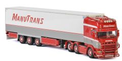 WSI01-2424 - Camion 6x2 SCANIA R09 Topline et semi frigo 3 essieux aux couleurs MANUTRANS