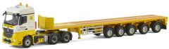 WSI01-2453 - Camion 6x4 MERCEDES Arocs MP4 Streamspace et remorque 6 essieux aux couleurs MEDIACO