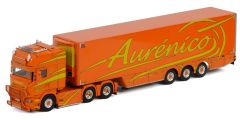 WSI01-2931 - Camion 6x2 SCANIA R13 ST avec semi réfrigérante aux couleurs des transports Aurenico