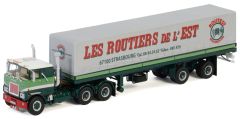 WSI01-3020 - Camion 6x4 MACK F700 avec semi bâchée 2 essieux aux couleurs Les Routiers de l'Est
