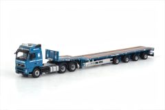 WSI02-1281 - Camion VOLVO FH 6x4 et plateaux 4 essieux extensible aux couleurs SARENS