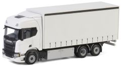 WSI03-2013 - Camion porteur bâché 6x2 SCANIA R HIGHLINE de couleur blanc