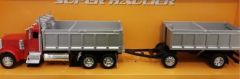 WEL39944-2G - Camion américain PETERBILT 379 benne et remorque