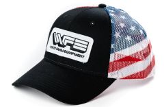 WHFM - Casquette de couleur noir arrière en maille avec drapeau – WFE