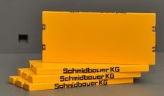 YCC604-1S - Set de 4 Plaques de roulage de couleur Jaune SCHMIDBAUER KG Dimensions : 11 x 5 cm