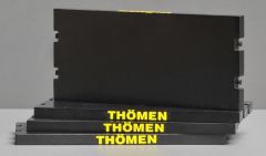 YCC604-4T - Set de 4 Plaques de roulage de couleur Noire THÖMEN Dimensions : 11 x 5 cm
