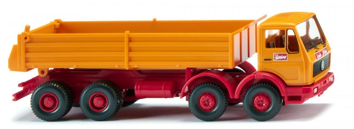 Camion Benne Miniature Wiking - Mercedes 6x4 Raab Karcher Rouge - Échelle 1/87 (HO) - Neuf