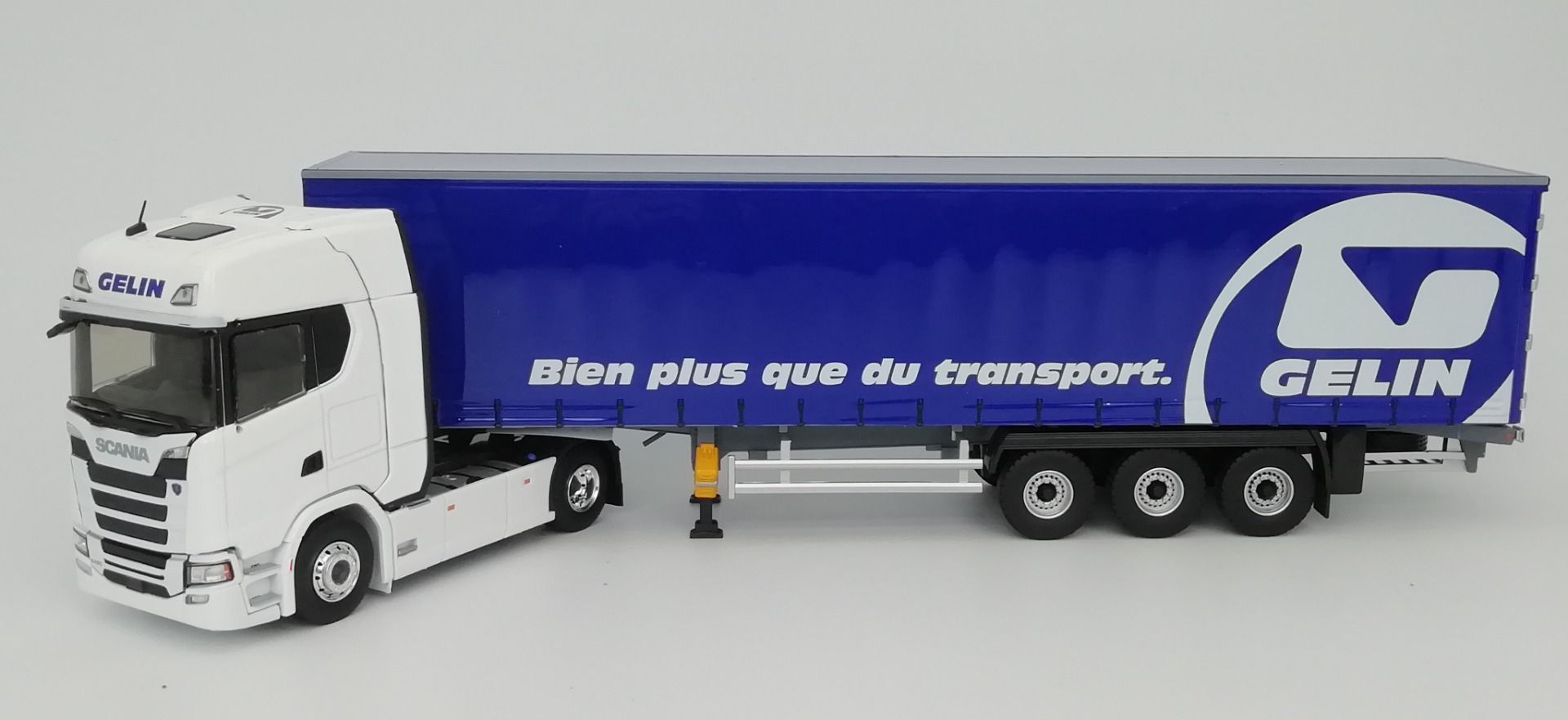 Camion Remorque ELIGOR 1/43 - Scania S 500 4x2 Blanc - Transports GELIN - Neuf