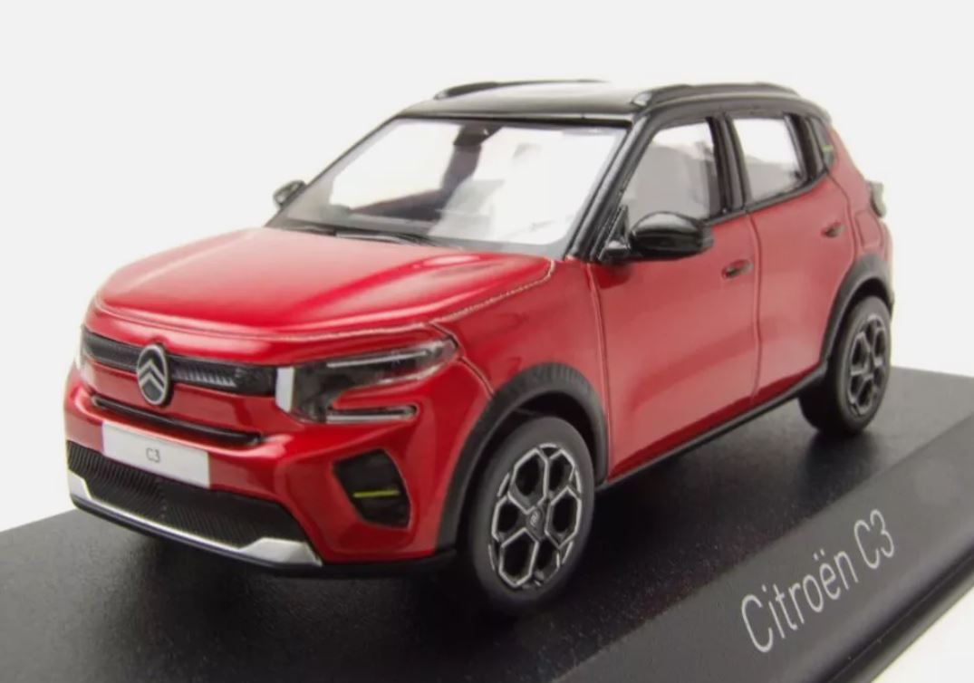 Miniature Citroën C3 Neuve – Échelle 1/64 – Couleur Grenat – Collection