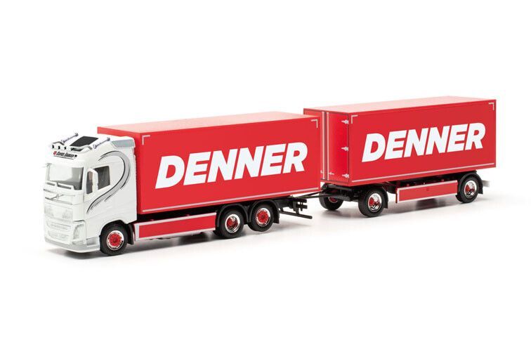 3 Camions Avec Remorques échelle 1:87 - Personnalisés Picardie / Ageneau / Vivarais