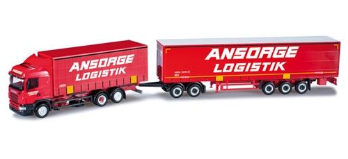 SCANIA R HL porteur avec remorque sur dolly ANSORGE LOGISTIK