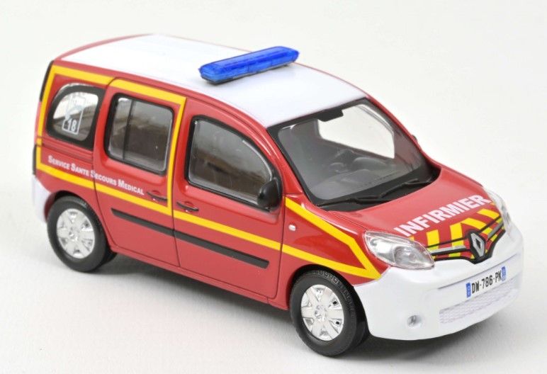 Norev Tekno Code 3 1/43 - Renault FJ Fourgon Pompiers - Modèle Modifié