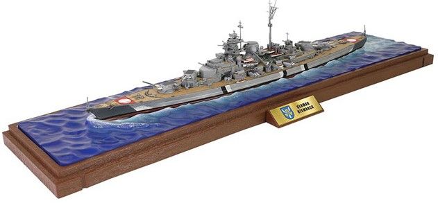 Maquette Navire De Guerre Bismarck 1/1250 - Atlas Éditions, Sur Socle, Occasion