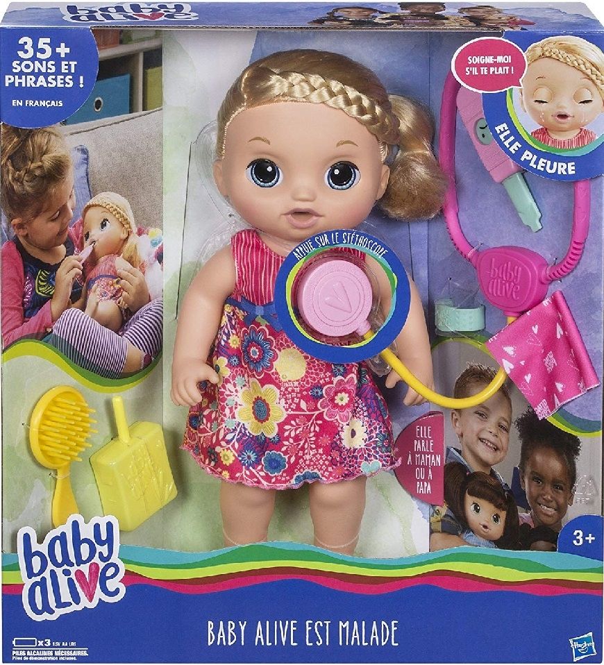 Poupee interactive Baby Alive est malade Marketoy