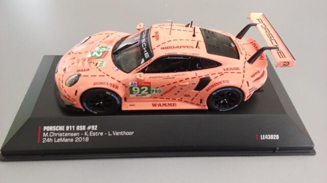Miniature Porsche 911 RSR N°92 24h Du Mans 2018 - 1/43 - IXO Models - Neuf