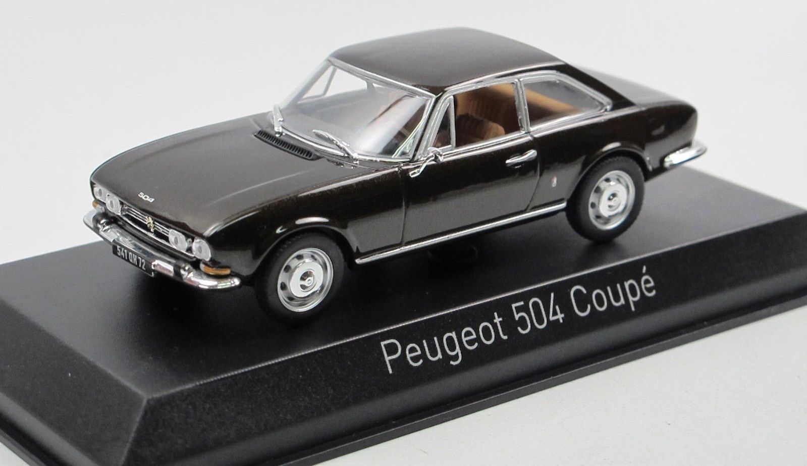 Maquette Voiture Peugeot 504 Coupé 1972 Noir - Échelle 1:18 Norev - Neuf - Portes Et Capot Ouvrants
