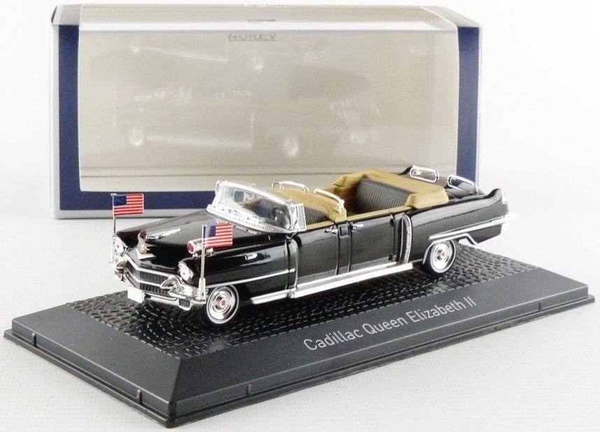 Miniature NOREV 1/43 – Cadillac Queen Elisabeth II 1956, Cabriolet Noir, Collection