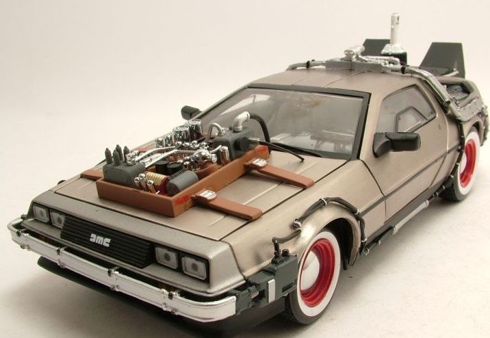 DeLorean Sunstar 1/18 Retour Vers Le Futur III - Problème Porte Droite, Boîte Incluse