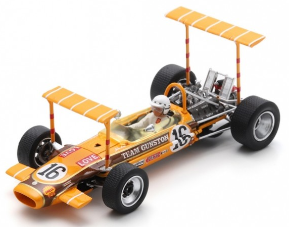 SPARK 1/43 – Lotus 49 GP Grande-Bretagne 1967 – Graham Hill N°6 – Miniature Résine Verte