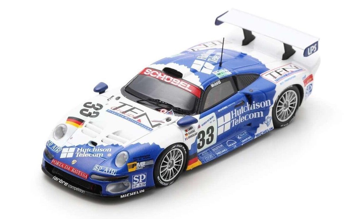 Werk83 1:18 - Voiture De Sport Miniature -Porsche 911 GT1 Street Version 1997 Edition Corps Uni Argent