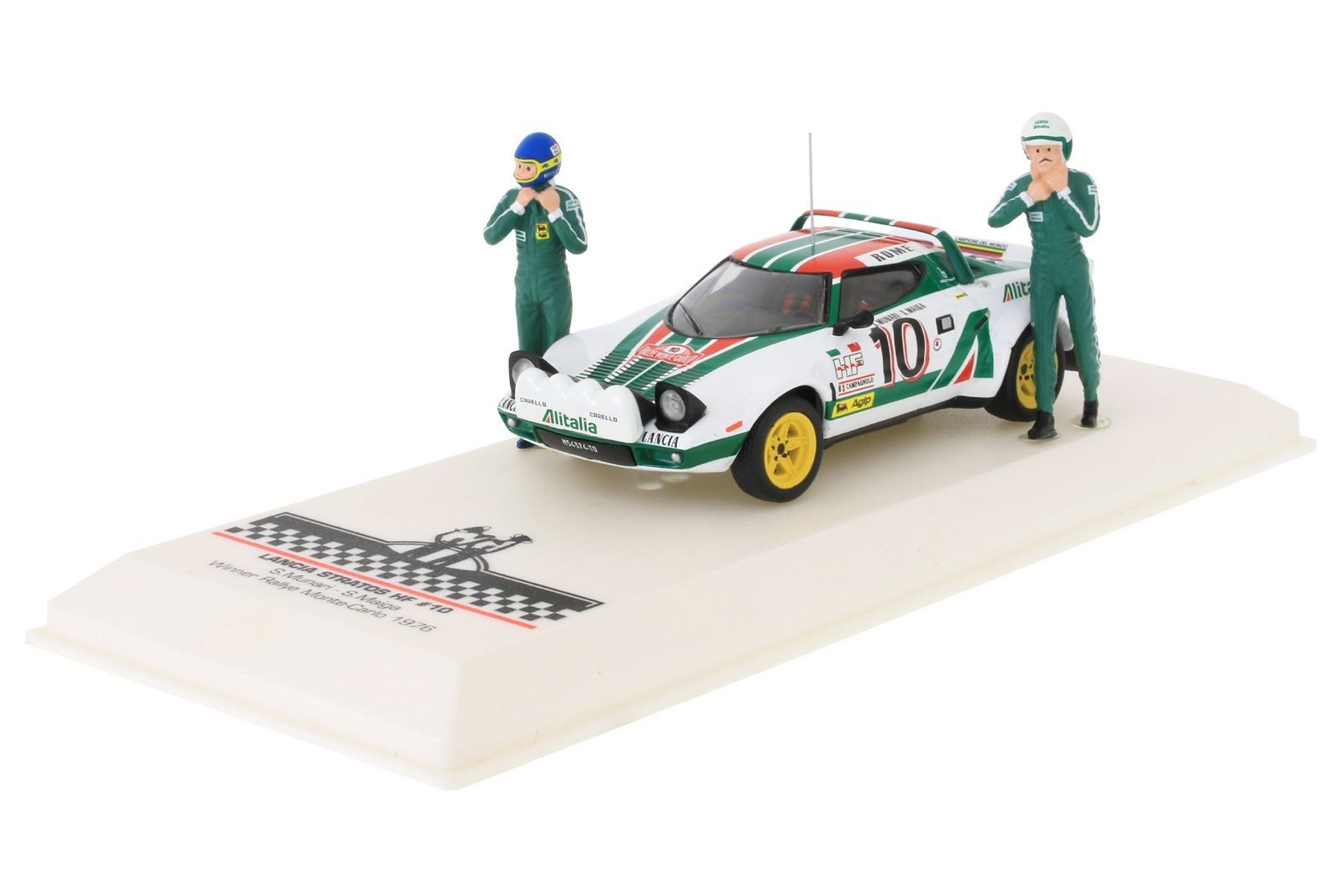 Miniature Voiture avec figurine du rallye de Monte Carlo 1976 N°10