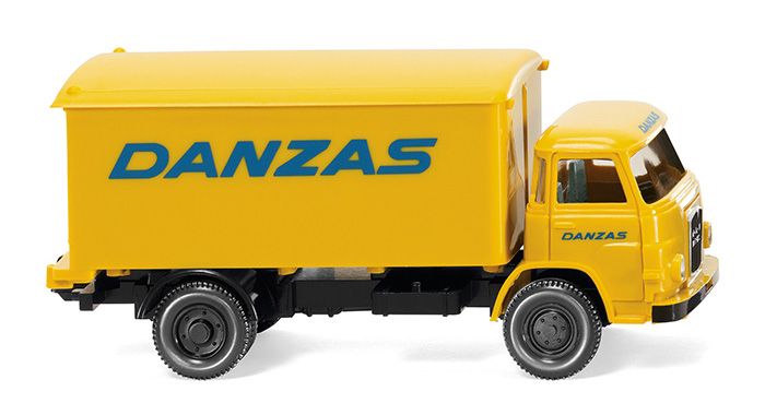 WIKING - Camion avec plateau de couleur rouge et jaune – SCANIA 4x2 - 1/87