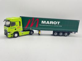 ELIGOR - Camion avec remorque – Transport MAROT – RENAULT T520 High 4x2 - 1/4