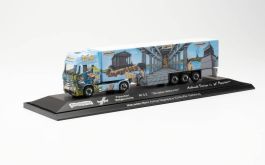 Miniature Herpa 1/87 - Camion Frigorifique Schumacher Mercedes Actros LH 4x2 - Bleu