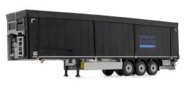 HERPA 076111 REMORQUE Coulissante 3 Achs Chassis Noir 1:87 H0 Neuf Dans
