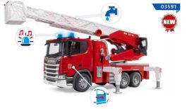 Camion De Pompier BRUDER – SCANIA Super 560R Avec Grande Échelle – Échelle 1/16 – Neuf