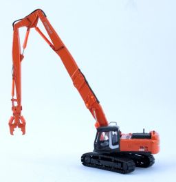 Pelle HITACHI ZX350LCK avec bras de démolition et godet squelette