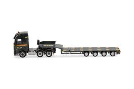 Camion Volvo FH 6x2 Avec Plateau 3 Essieux – HERPA 1/87, Couleur Orange, Miniature Neuve